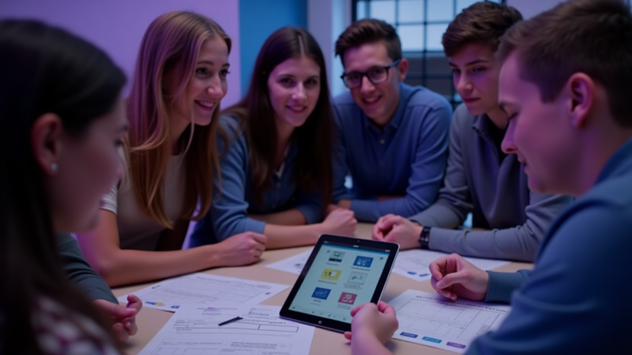 Adolescentes aprendiendo sobre finanzas